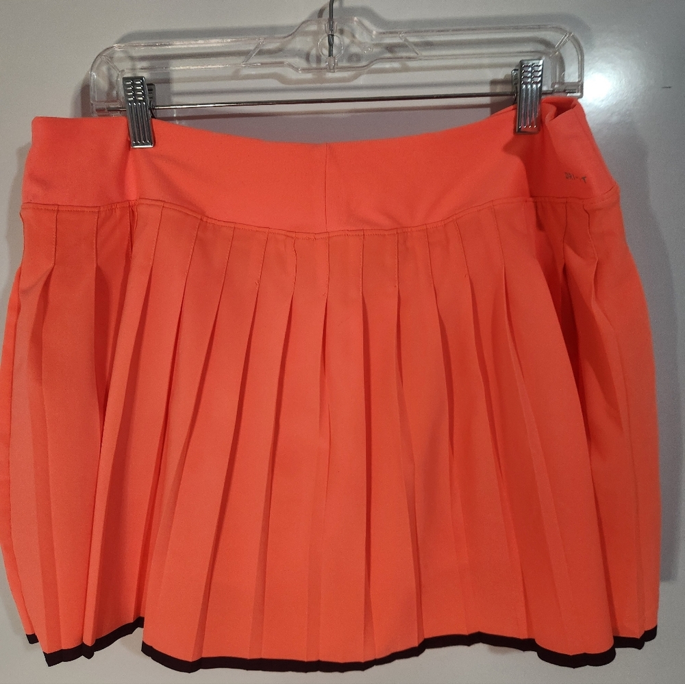 Nike Women's Orange Pleated Skirt - Picture 3 of 7